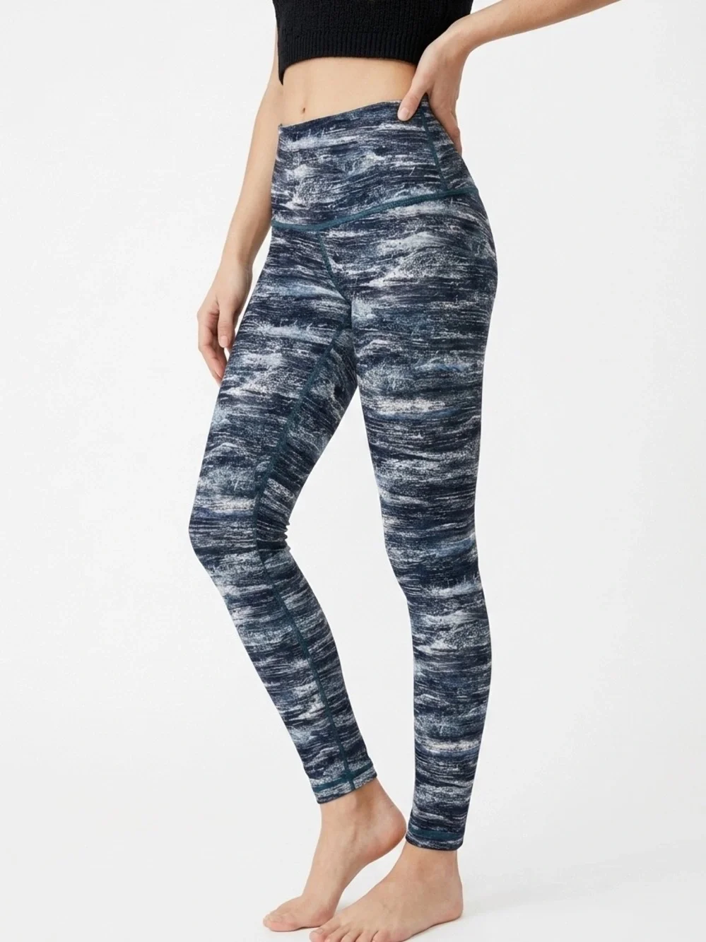 LULULEMON | Wunder Under 25” High-Rise Blue Aerial Drift Leggings Women’s Size 4